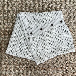 Grace & Lace Cream Knit Button-Up Scarf – Convertible Infinity, Like New